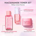 [Cocok Untuk Pemula] Glad2Glow Cerah Glowing Bundle 4in1-Brightening Moisturizer+Serum+Cleanser+toner+Peeling solution+Retinol 10%Niacinamide skincare paket pembersih perawatan kulit mencerahkan warna kulit pelembab wajah all in 1g2glow official store