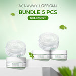 ACNAWAY 2PCS Mugwort Water Gel Moisturizer - Moisture Gel Pelembab Wajah Untuk Kulit Berjerawat Acne Friendly Melembapkan Wajah Sensitif Cooling Soothing Gel Untuk Kulit Kemerahan Acne Prone Daily Moist Anti Acne Cepat Menyerap Skincare Calming