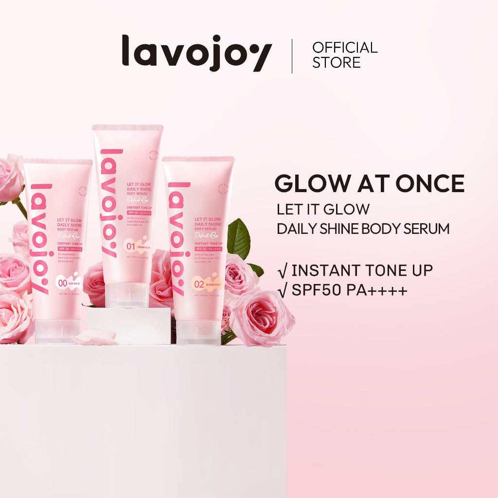 [BRIGHTENING SET] Lavojoy Let It Glow Body Serum Skin Brightening + Body Serum Instant Tone Up SPF 50 PA++++ Body Wash Skin Brightening Upgraded Version 3 in 1 Bundle Set | Mencerahkan dan Melembabkan kulit | Fresh dan Elegant