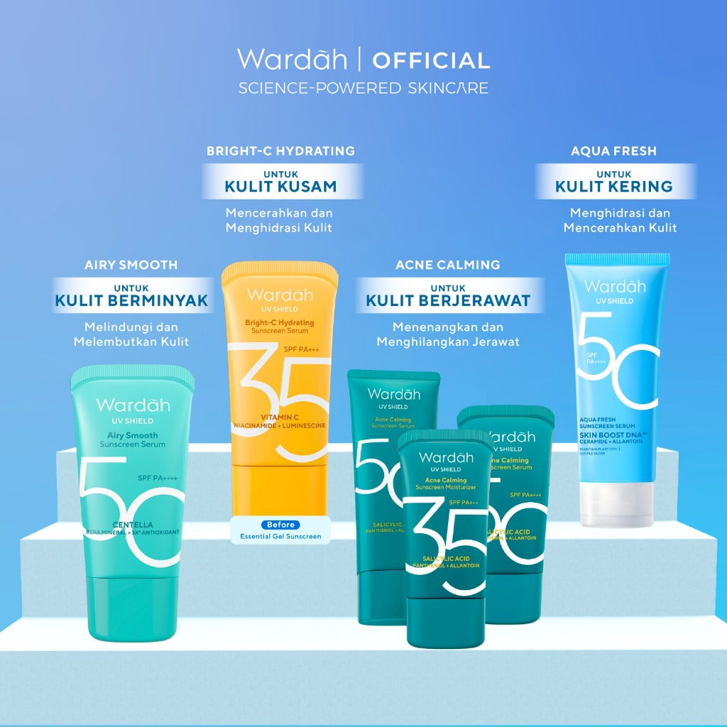 WARDAH UV Shield Hydrating Sunscreen All Series - SPF 35 SPF 50 - Skincare