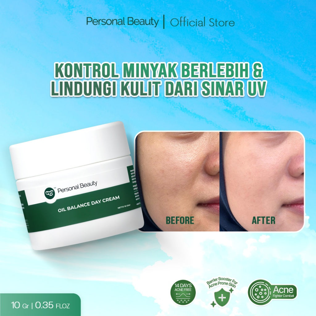 PERSONAL BEAUTY Oil Balance Day Cream | Krim Siang Wajah Beruntusan dan Berminyak