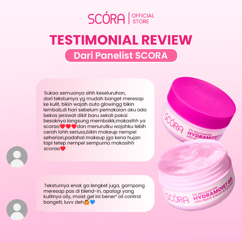 [NEW PACKAGING] SCORA 5% Niacinamide Hydramoist Gel with Alpha Arbutin & Panthenol 45ML Mencerahkan Melembapkan Kulit