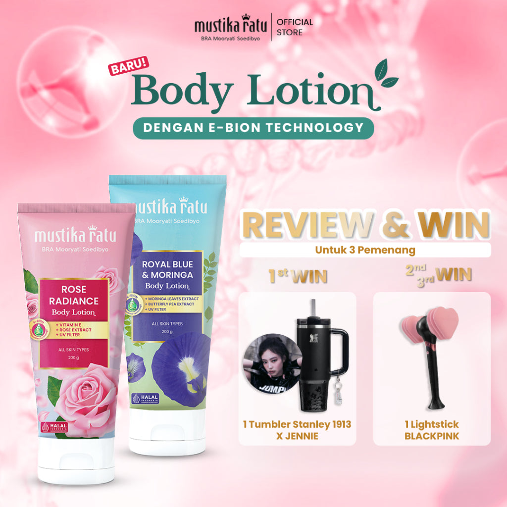 [Bundle Triple Pack] Mustika Ratu Royal Blue & Moringa Body Lotion 200 ml
