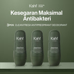 [SPECIAL 11.11 : B3G4 - KAHF BUNDLE 3IN1 PAKET DEODORANT] Triple Pack Kahf Deodorant Roll On Antiperspirant 45 ml - 3 pcs Deodoran Pria - Deo Anti Iritasi, Anti Bau, Fresh, Bebas Keringat, Wangi - Suitable for Daily Use