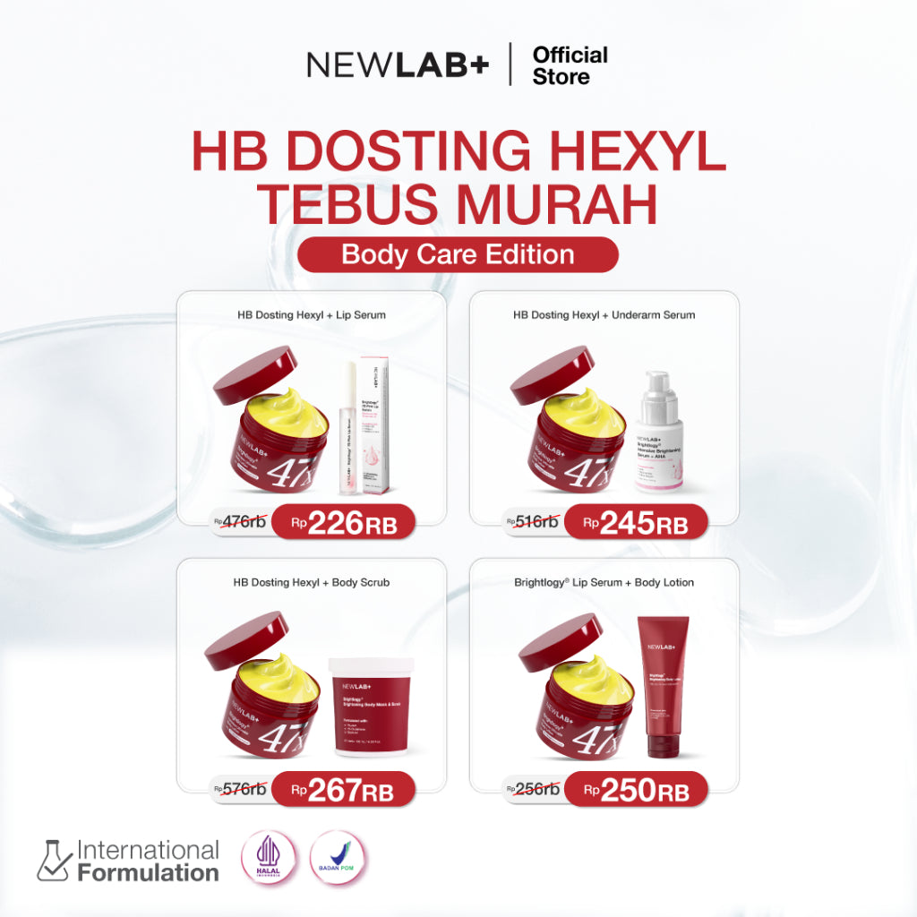 [TEBUS MURAH HB DOSTING] NEWLAB Brightlogy Intensive Power Brightening Lotion 1% Hexyl | HB Dosting Doktif Approved | Serum untuk Mencerahkan Badan | Lotion Tube  | Underarm | Body Scrub Body