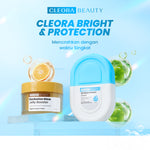 [[  .] ] Cleora Skincare 1 Set Lengkap - Day Cream Pembersih Wajah Membantu Mencerahkan & Melembabkan Kulit Sunscreen Moisturizer Melindungi Dari Sinar UVA UVB Facial Wash Exfoliasi Whitening Acne Eksfoliasi Mosturizer All Skin Pria Wanita