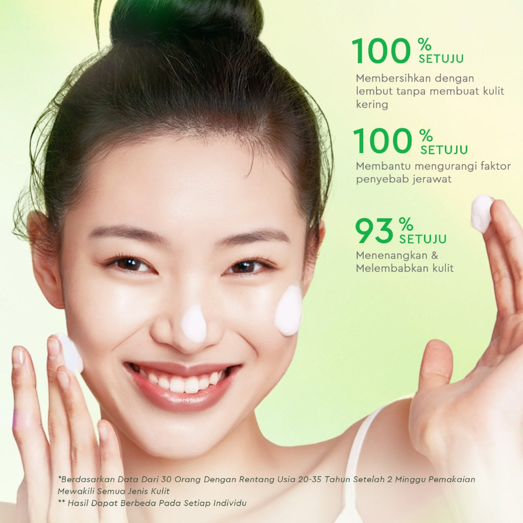 [New]Glad2Glow Matcha Salicylic Acid Acne Facial Cleanser 80ml Anti Jerawat Kontrol Minyak Face Wash Oily Acne Prone Skin Friendly sabun cuci muka g2g