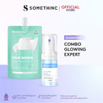 [BUNDLE HEMAT] SOMETHINC [2 PCS] Calm Down Moisturizer Refill x Serum (Calm Down! Skinpair R-Cover Cream Moisturizer, Diamond Serum, 10% Lactic + Glycolic Peeling Serum, Diamond Serum) Pelembap Muka untuk Kulit Sensitif, Kemerahan - free jade roller