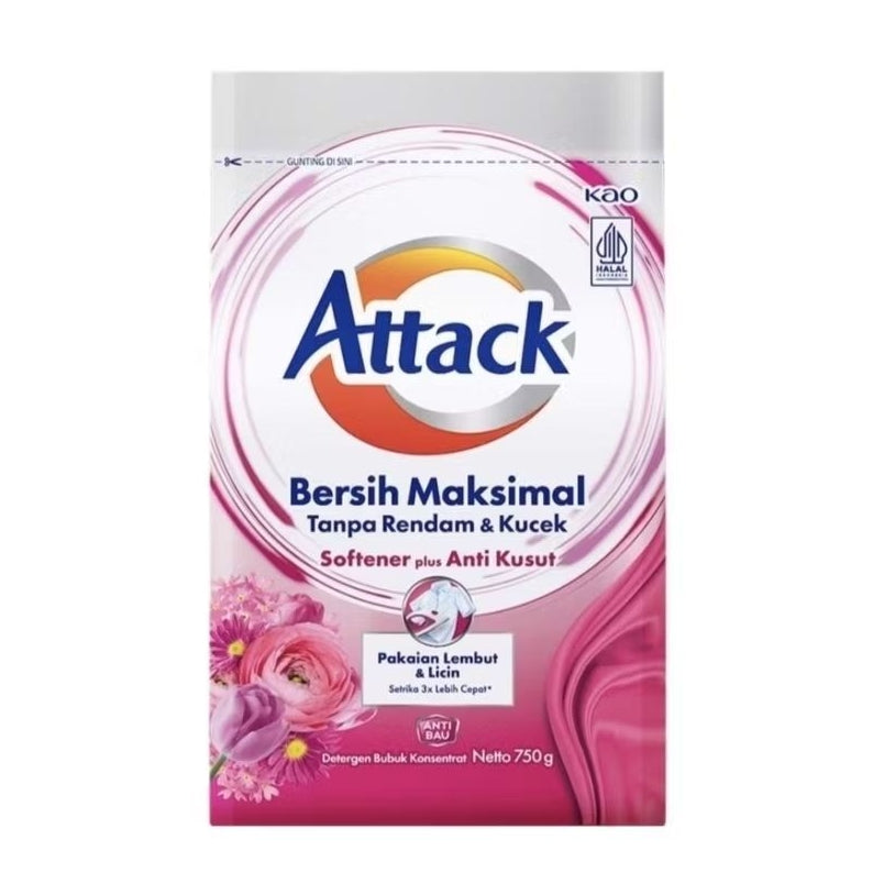 Attack Deterjen Bubuk + Pelembut Pakaian 750 g