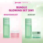 Glowsophy Bundle 2in1 Glowing Set Moisturizer 100ml + Moisturizer 30ml Pelembab Wajah Ringan Mencerahkan Kulit dan Meratakan Warna Kulit Paket Skincare Lengkap