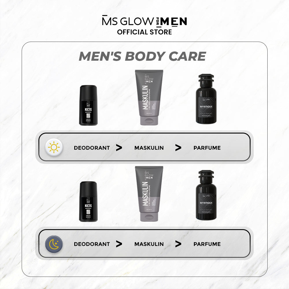 MS Glow For Men - Maskulin 2IN1 Body Lotion & Parfume Free Gift