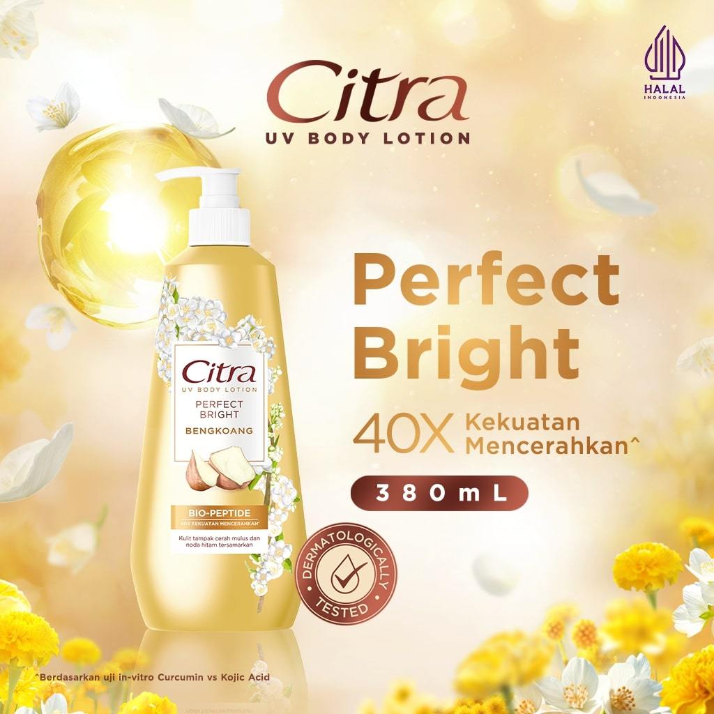 Citra UV Body Lotion Perfect Bright Bengkoang 380ML- Mencerahkan
