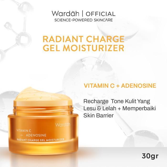 WARDAH Gel Moisturizer Series 30 g - Plump & Firm Collagen Moist, Tranexamic Alpha Arbutin, Symradiance, Cica Complex + Panthenol Ceramide, 14X Hyaluronic + Pentavitin, Vitamin C + Adenosine - Mencerahkan Wajah Kusam, Pelembab, Perawatan - Skincare