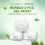 ACNAWAY 2PCS Mugwort Water Gel Moisturizer - Moisture Gel Pelembab Wajah Untuk Kulit Berjerawat Acne Friendly Melembapkan Wajah Sensitif Cooling Soothing Gel Untuk Kulit Kemerahan Acne Prone Daily Moist Anti Acne Cepat Menyerap Skincare Calming