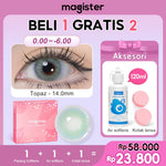 [0.00~-8.00] Magister Softlens Paket kombinasi Minus14.00mm-14.5mm Sepasang Softlens Free case