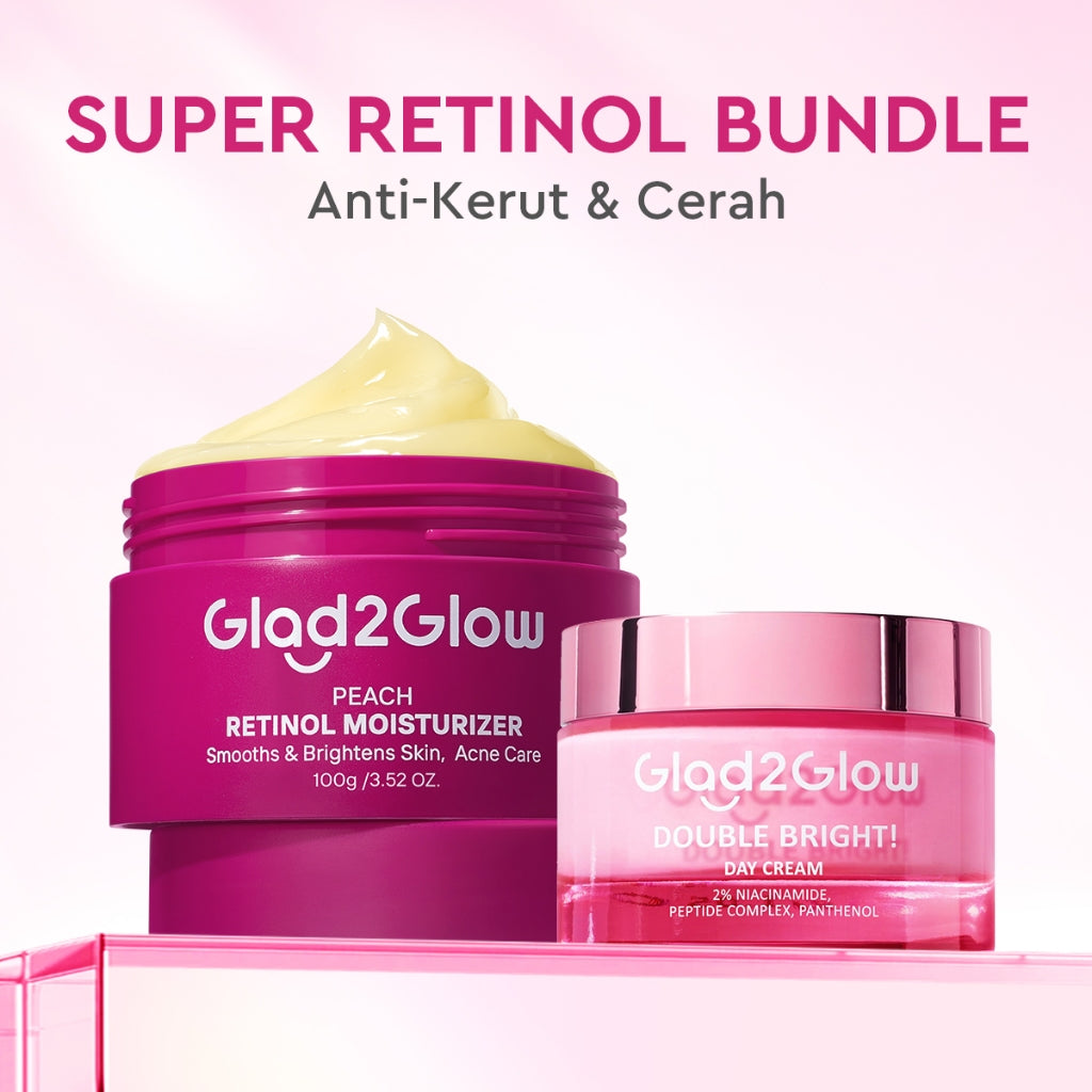 [Big Size]Glad2Glow Peach Retinol Moisturizer 100g Pelembab Anti Penuaan Penghalang Kulit Mencerahkan Flek Hitam Mengurangi kerutan mencerahkan warna kulit menghaluskan kulit mengecilkan pori-pori membesar dan melembabkan g2glow official store