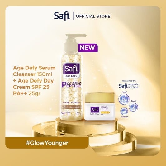 NEW! Safi Paket Cerah Setiap Hari (Age Defy Serum Cleanser 150ml , Age Defy Day Cream 25gr)