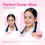 Glowsophy Bundle 2in1 Skinlike Glow Set Cover Glow Serum Cushion + Watermelon Brightening Moisturizer 100 ml  Glow Finish Cushion Ringan dengan Medium Coverage Gel Pelembab Wajah Mencerahkan Kulit Bercahaya