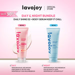 [BUNDLE DAY&NIGHT] Lavojoy Let It Glow Daily Shine Body Serum Instant Tone Up Delicate Rose with SPF 50 PA++++ & Body Serum Skin Brightening | Mencerahkan dan Melembabkan kulit |  Body Serum Siang dan Malam