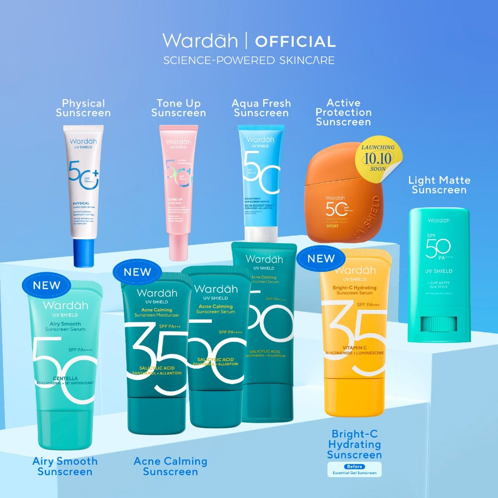 WARDAH UV Shield Hydrating Sunscreen All Series - SPF 35 SPF 50 - Skincare