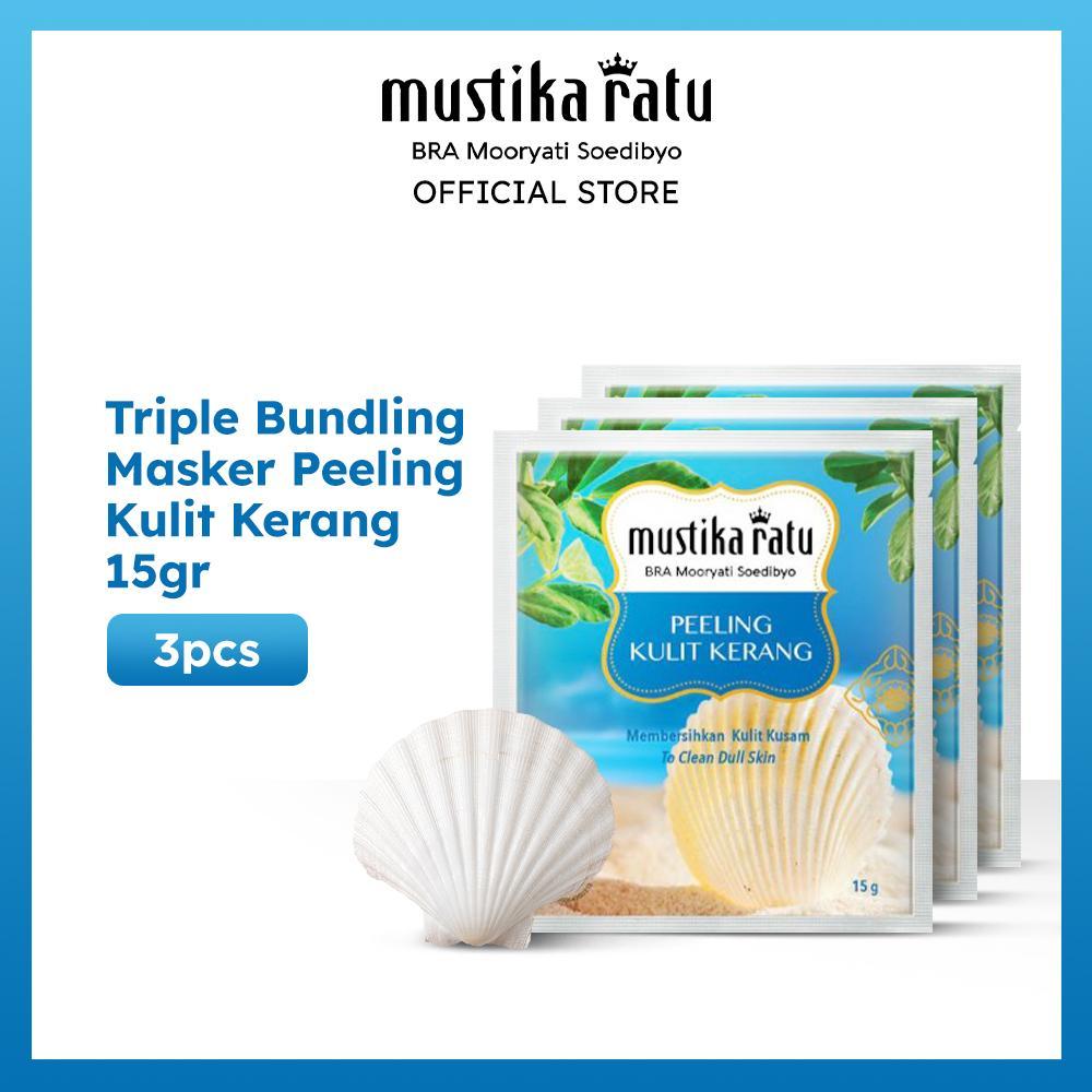 Mustika Ratu Triple Bundle Masker Peeling Kulit Kerang 15gr
