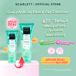 SCARLETT Low pH Acne Peace Gel Cleanser-Facial Wash Gentle Sabun Cuci Muka Low pH, Kulit Tidak Ketarik, Basic Skincare Anti Jerawat, Aman Untuk Kulit Sensitif Aman untuk Skin Barrier, Untuk Kulit Berjerawat dan Berminyak, Membersihkan Kotoran dan Minyak