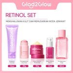 [HEMAT 60K]Glad2Glow Kulit Halus Bundle 7in1 eksfoliasi wajah Skincare Set-Pulihkan/Cerah Krim+Glowing Serum/Peeling Solution+ Cleanser+Eksfoliasi Toner-peeling whitening Moisturizer facial wash Pelembab skincare 1 set lengkap G2G glad2glow official store