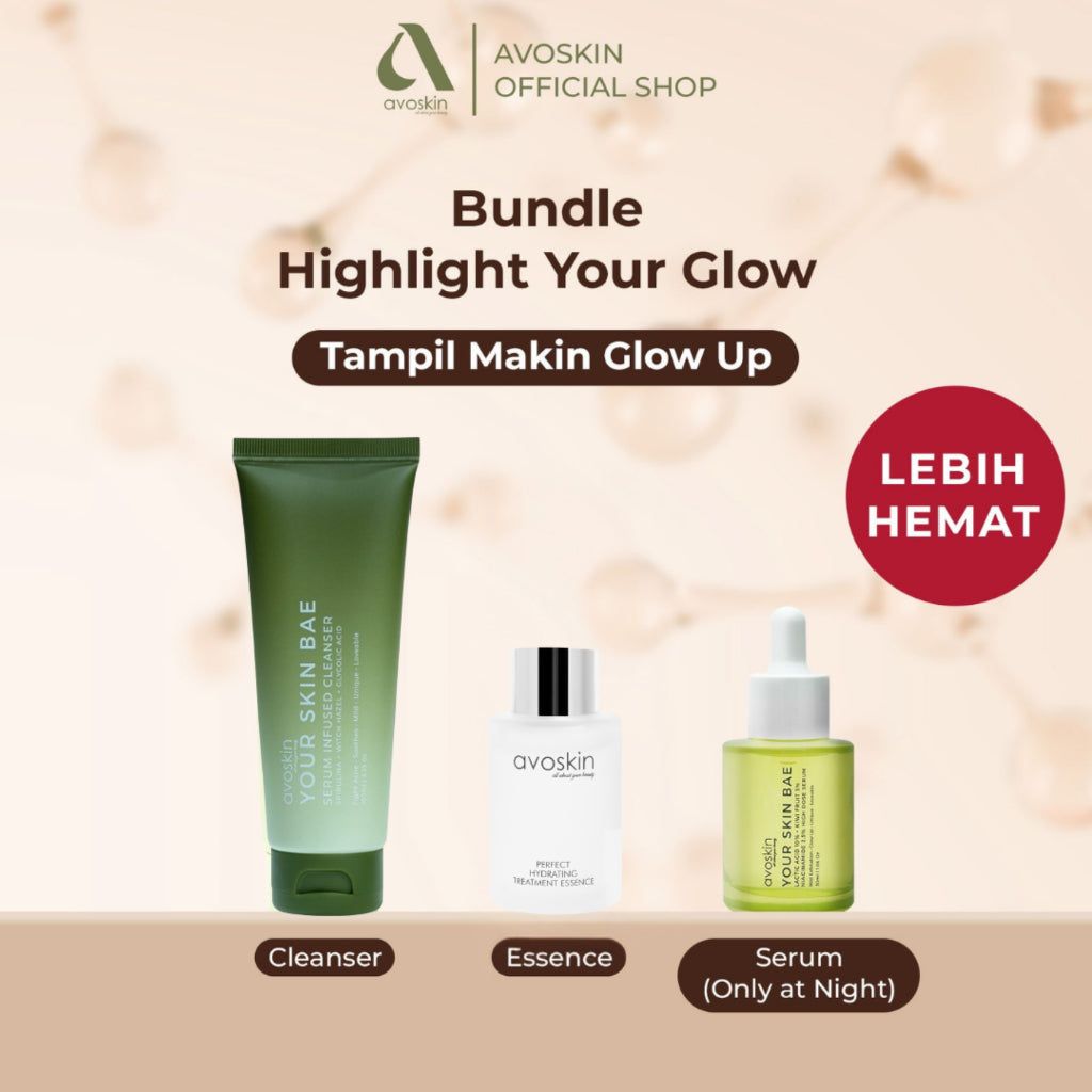 [SPECIAL SUPER BEAUTY DAY] Bundle Highlight Your Glow (3 pcs) - Serum Lactic, Clanser Spirulina, PHTE 30ml