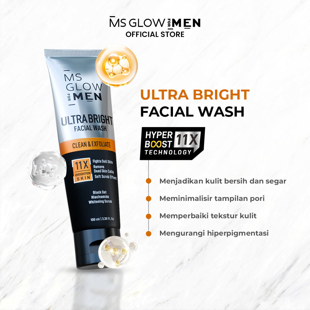 MS Glow For Men Ultra Bright Facial Wash - 100 ml