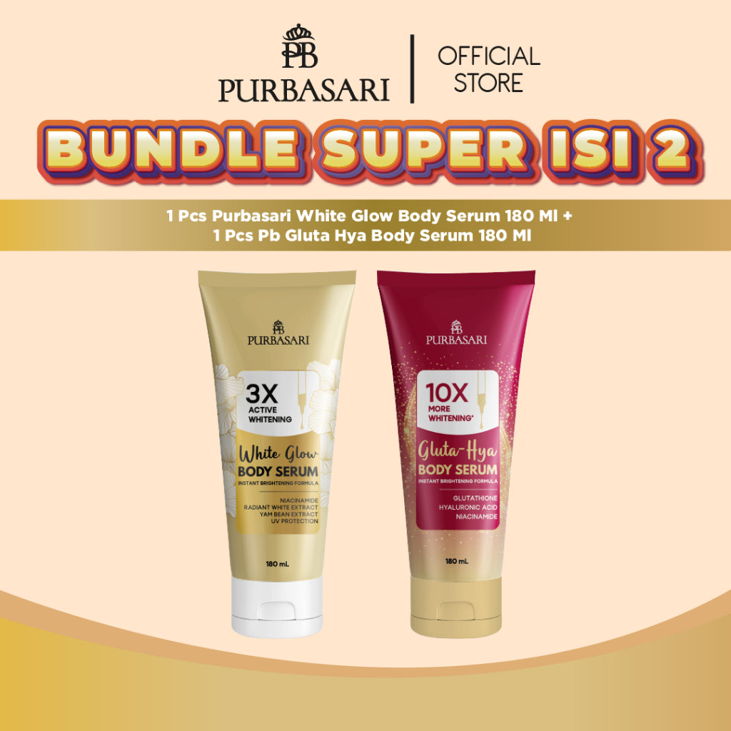 [BUNDLE SUPER ISI 2] Body Serum Gluta Hya + Body Serum White Glow 180ml