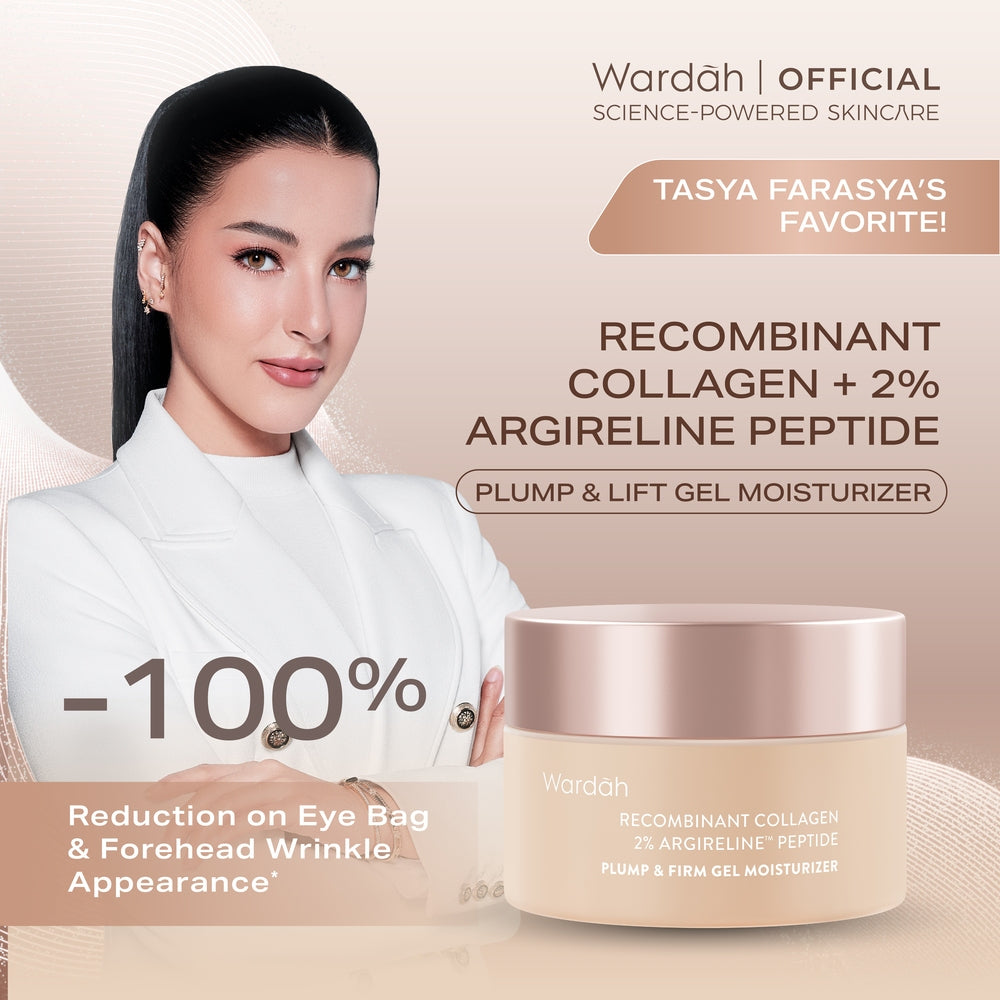 [TASYA FARASYA APPROVED!] Wardah Plump & Firm Recombinant Collagen + 2% Argireline Peptide Gel Moisturizer 30g - Pelembab Skin Care Wajah - Skincare