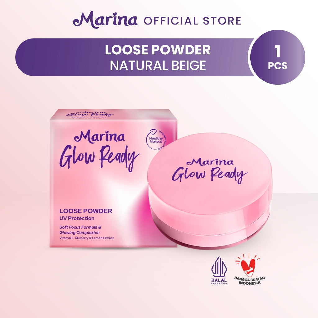 Marina Glow Ready Loose Powder UV Protection [15 G] - Exp : 10.2026