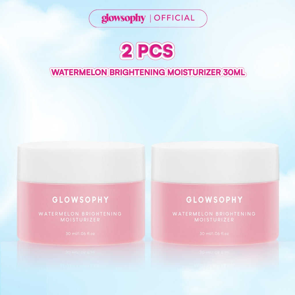 Glowsophy Watermelon Brightening Moisturizer Gel 30ml - Pelembab Wajah Ringan Mencerahkan Kulit dan Meratakan Warna Kulit Kusam