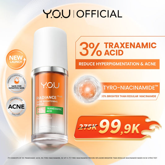 [NEW] YOU Radiance Plus Acne Brightening Serum | Tranexamic Acid | Niacinamide | Serum jerawat PIE PIH Kulit Berminyak dan Pori Besar