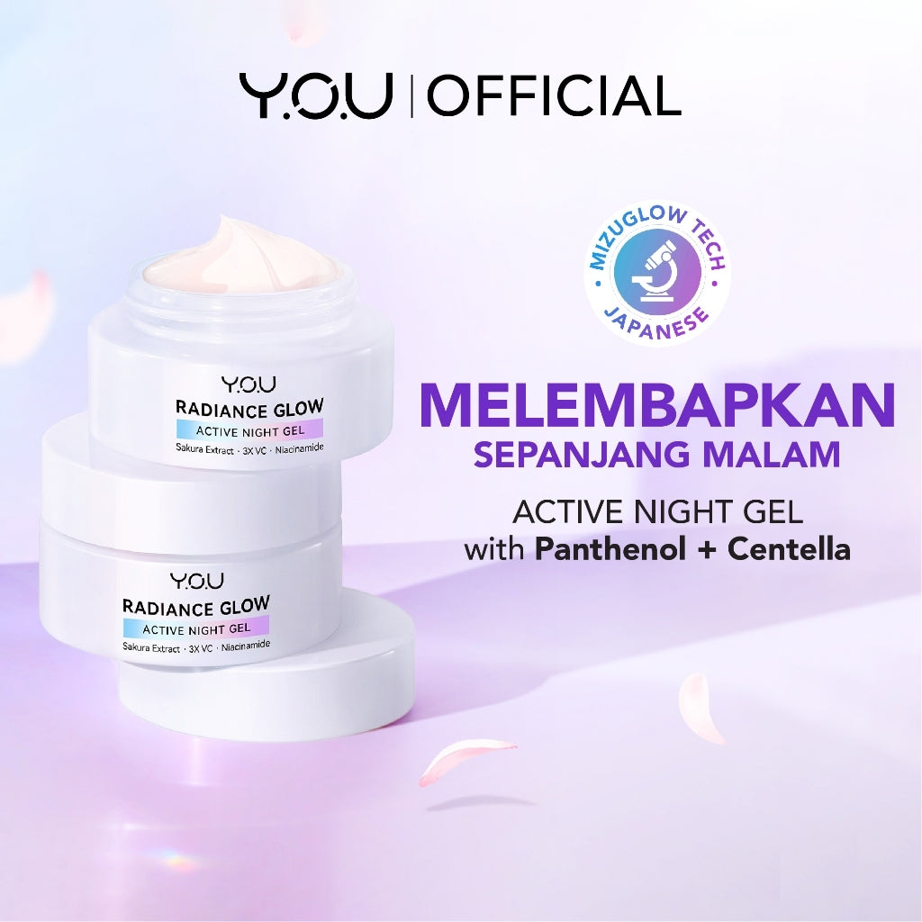 YOU Radiance Glow Active Night Gel Brightening Vitamin C Niacinamide Overnight Hydrating [Hot Selling]