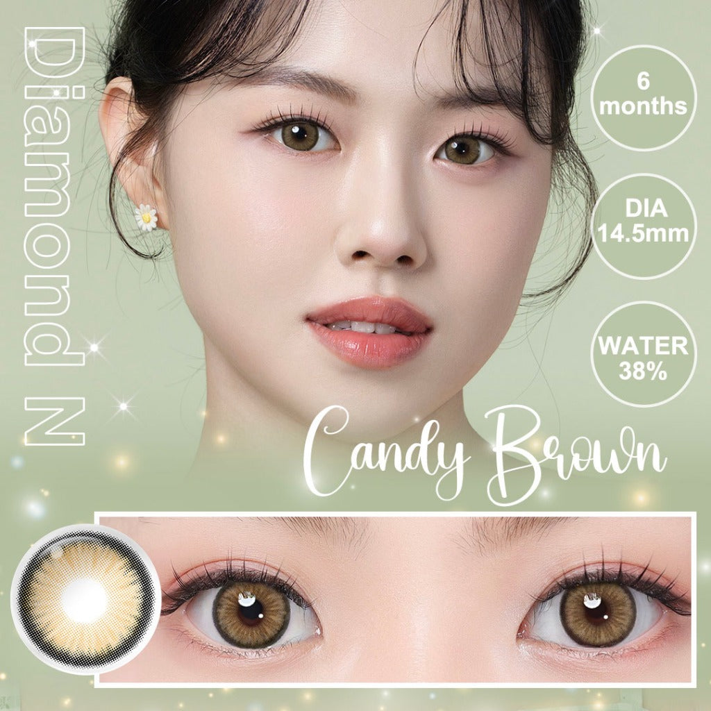 Magister Softlens Minus Brown Series 1pasang lensa kontak warna 14.0~14.5mm dubai Seri Coklat 6Bulan