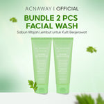 ACNAWAY Mugwort Gel Facial Wash - Acne Friendly Gentle Cleanser Sabun Cuci Muka Untuk Kulit Berjerawat Sensitif Wajah Bersih Tidak Kering Face Wash Sabun Muka Oil Control Fungal Acne Safe Skincare Daily Cleanser All Skin Type Facewash Pembersih Wajah
