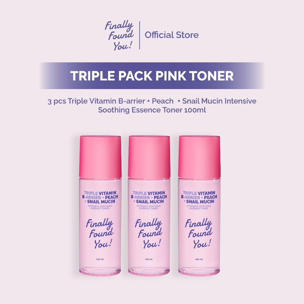 Finally Found You! Triple Vitamin B-Arrier + Peach + Snail Mucin Intensive Soothing Essence Toner 100mL