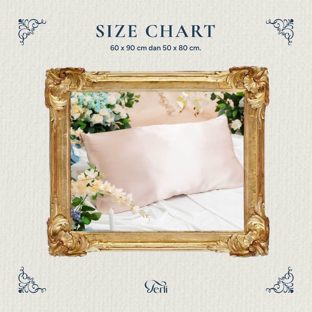 Sarung Bantal Cinta PREMIUM Satin Silk Adem Halus Soulmate Bedsheet King Size Pillowcase Terli Beauty Sarung Bantal Jumbo