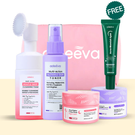 ADLEEVA - (Paket Pemula ISI 4) WHITENING Glow Booster / ACNE Bright Series Basic