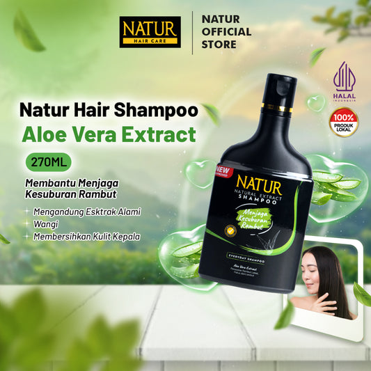 Natur Shampoo Aloe Vera 270 Ml  - Sampo untuk Melebatkan Rambut