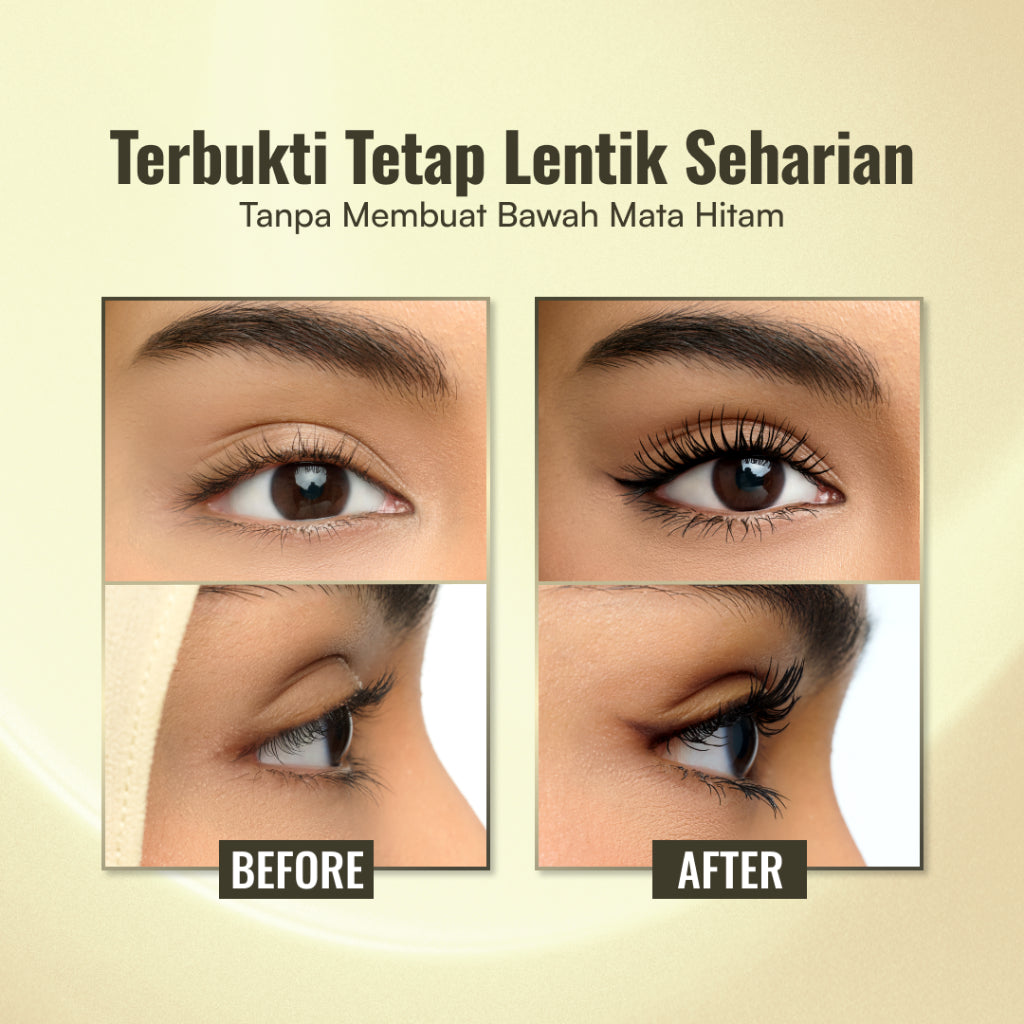 [MASCARA SASHFIR] NEW! WARDAH Hi-Impact Volumizer Mascara 13X Volume & Curl Effect - Mascara Waterproof - Maskara Jigrak - No Fake Lashes - Bulu Mata Lentik Panjang Tebal Tahan Lama - 24 Jam Longlasting, Smudgeproof, No Clumpy - Eye Makeup