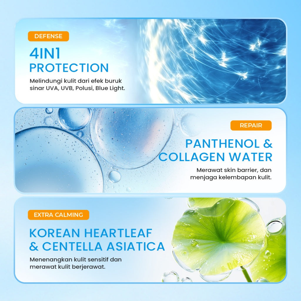 [NEW] Hanasui Lightweight Pro Calming Sunscreen SPF 50 - Sunscreen Kulit Sensitif & Jerawat - Non Comedogenic 0% Alcohol & Perfume