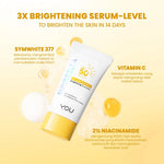 Era 2000- Y.O.U Sunbrella Sunscreen Series | Triple UV, 2% Niacinamide Brightening, Tone Up, Acnecare, Airy Outdoor