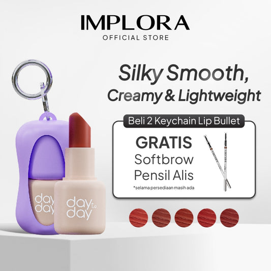 Implora Day To Day Lip Bullet | Lipstick Keychain | Free Gantungan Kunci