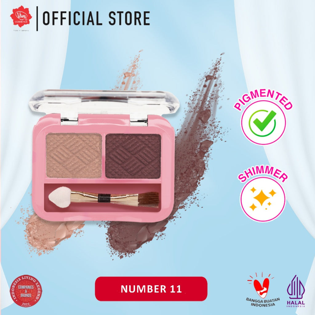 Viva Eye Shadow Duo - 2.3 gr (tersedia 12 varian kombinasi warna)
