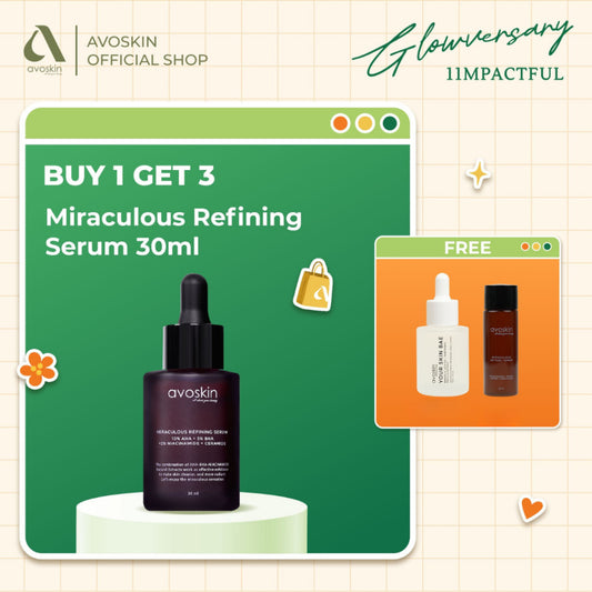 [BUY 1 GET 3] Avoskin Miraculous Refining Serum FREE YSB Serum Mandelic 30ml & FREE Retinol Toner 20ml