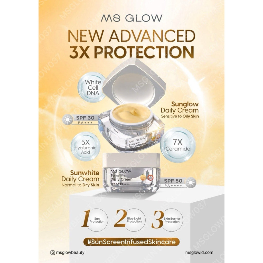 MS Glow Sunwhite Daily Cream SPF 50 PA++++