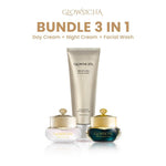 Glowsicha Bundle 3pcs Day Cream - Krim Siang Cerah Glowing Niacinamide Pearl Extract Skincare Harian Mencerahkan Krim Wajah Pagi Instan Cerah Lembut Halus Melembabkan Anti Kusam Krim Siang Harian BPOM Moisturizer Lengkap