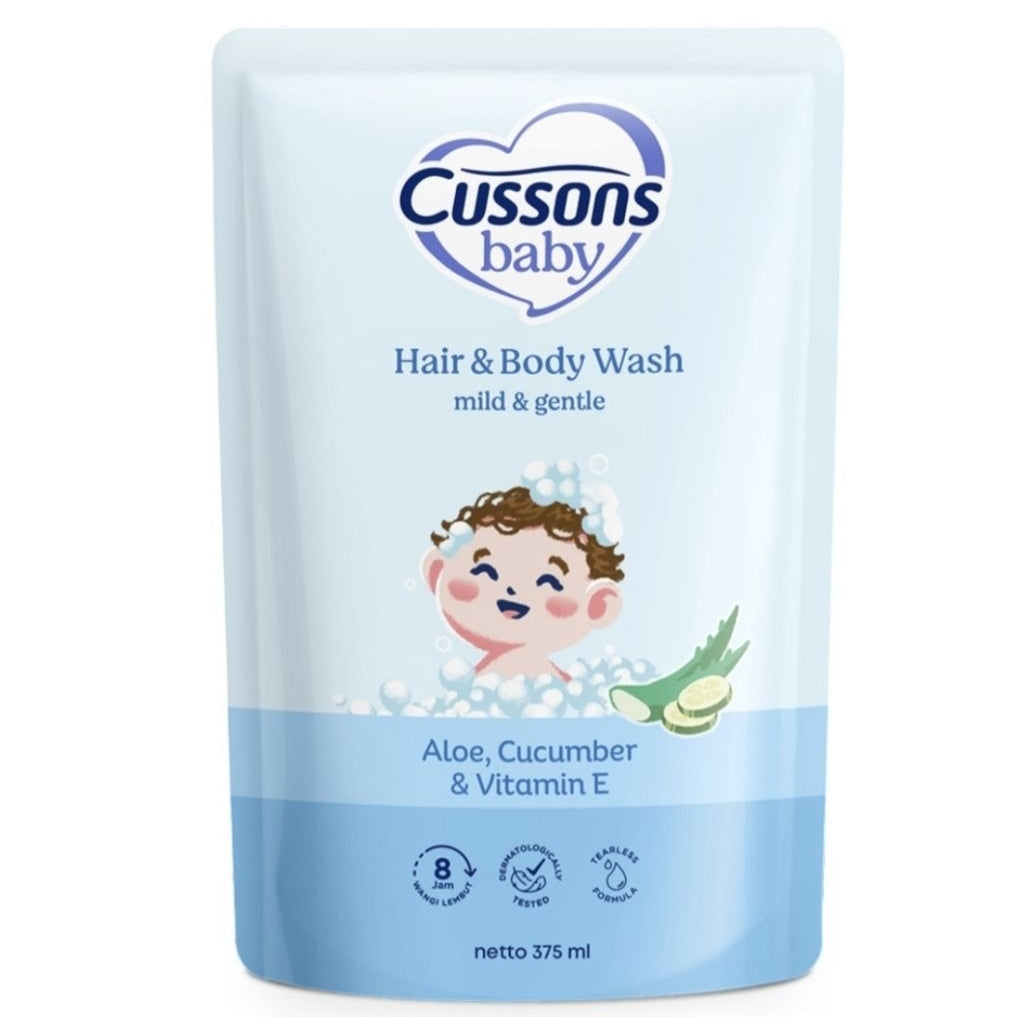 Cussons Baby Mild & Gentle Sabun Mandi & Sampo Bayi Vanila Refill 375 ml